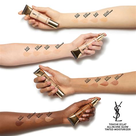 ysl touche eclat all in one glow foundation swatch|ysl touche eclat colour chart.